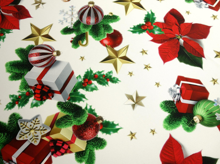 Tkanina obrusowa świąteczna na Boże Narodzenie Prezenty SW16