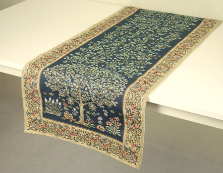 Bieżnik gobelinowy 45x140 - Drzewko szczęścia granatowe