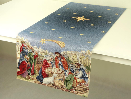 Bieżnik gobelinowy świąteczny 45x140 - Betlejem