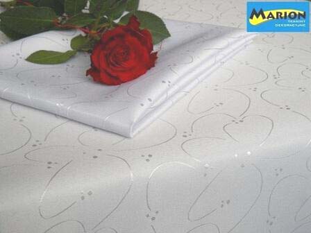 Tkanina obrusowa "Pajączek" - biały