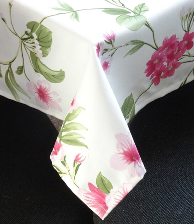 Obrus "Kwiaty K-1" - podszyty z bawełną, Koło średnica 100 cm