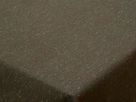 Tkanina obrusowa z lnem - brązowa