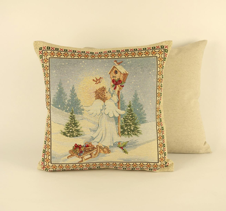 Poszewka gobelinowa świąteczna -  świąteczny anioł