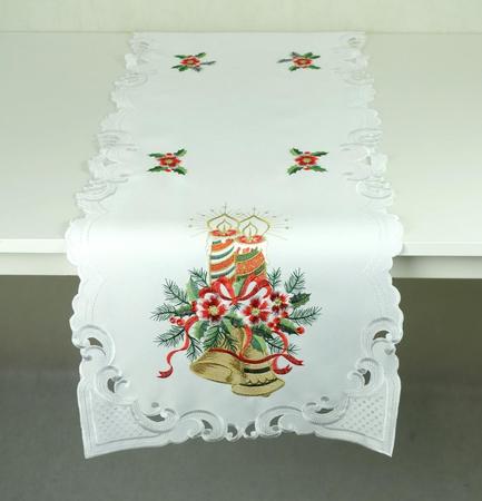 Bieżnik haftowany świąteczny 40x180 cm - 3056