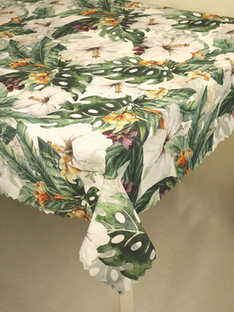 Obrus kolorowy "Hibiskus 21", Koło średnica 110 cm