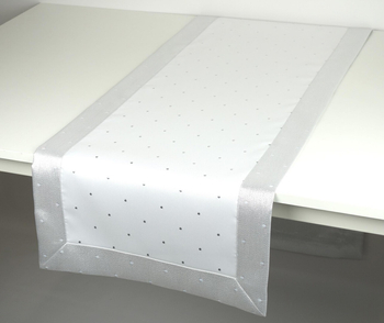 Bieżnik "Srebrne kropki"  40x160 cm