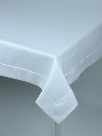 Obrus gładki "Alex" biały - mankiet z wypustką