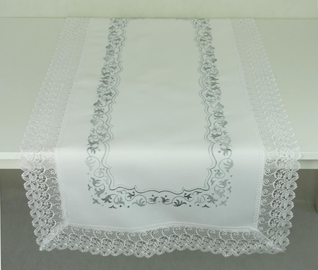 Bieżnik haftowany z gipiurą  60x120 cm - 6967