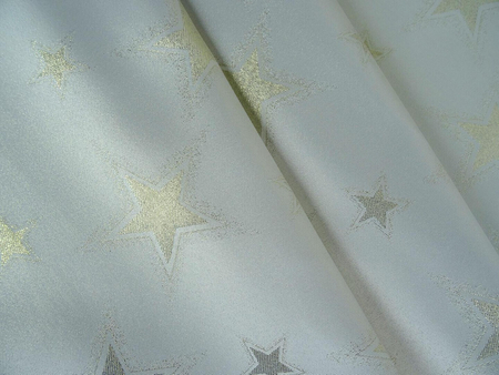 Świąteczna tkanina obrusowa "Gwiazdka klasyczna" - złota