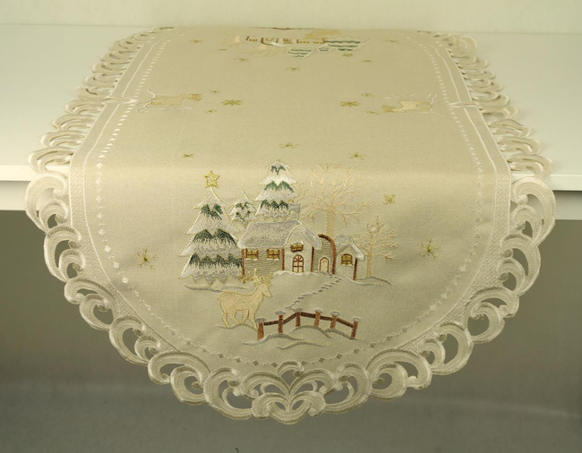 Bieżnik haftowany świąteczny 60x120 cm - 8837