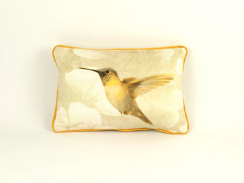 Poduszka welwetowa - Ginkgo - złota