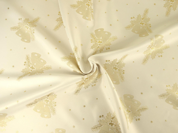 Tkanina obrusowa świąteczna "Dzwonek"- złota