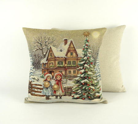 Poszewka gobelinowa świąteczna kolędnicy