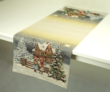 Bieżnik gobelinowy świąteczny 40x100 - kolędnicy
