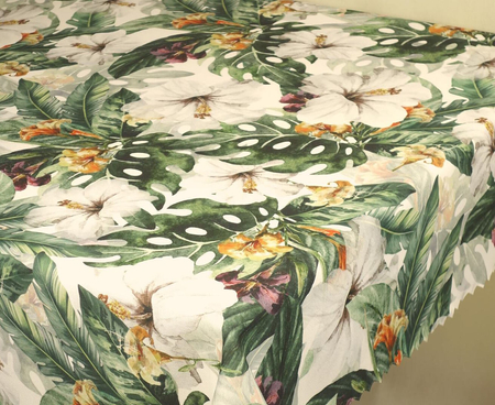 Tkanina obrusowa drukowana "Hibiskus 21"