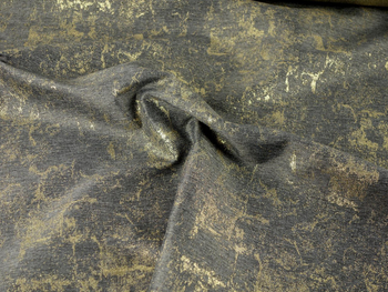 Tkanina obrusowa "Marmurek grafitowo-złoty"