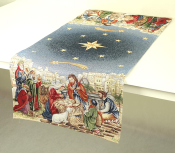 Bieżnik gobelinowy świąteczny 45x100 - Betlejem