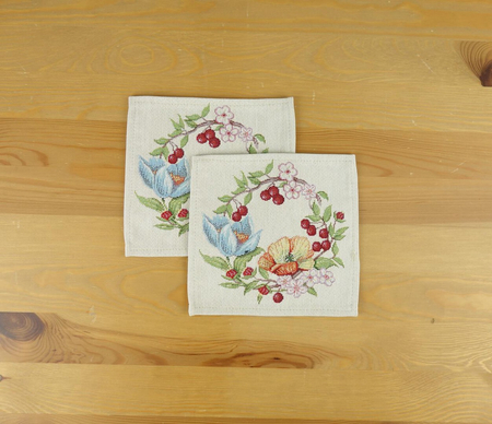 Serwetka gobelinowa 18x18 cm - Kwiat wiśni