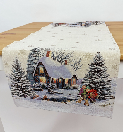 Bieżnik gobelinowy świąteczny 40x100 - B-SWchatka