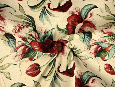 Tkanina gobelinowa Kwiaty - szerokość 280 cm