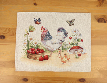 Serwetka gobelinowa wielkanocna 40x50 - kurnik