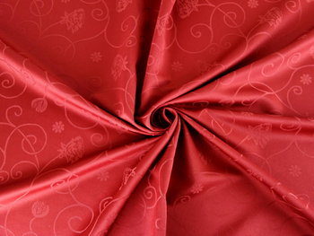 Tkanina obrusowa plamoodporna "Wzorek  2" - bordowa