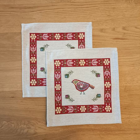 Serwetka gobelinowa 18x18 cm - Ludowy