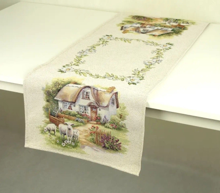 Bieżnik gobelinowy 40x100 - Domek na wsi
