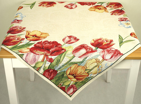 Serweta gobelinowa 100x100 - tulipany