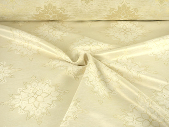 Tkanina obrusowa świąteczna metalizowana Rozeta