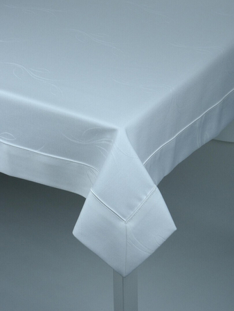 Obrus Alexandra biały - mankiet z wypustką