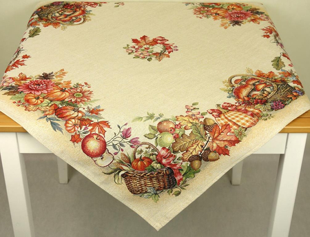 Obrus gobelinowy 100x100 - Jesień