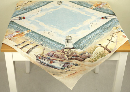 Serweta gobelinowa 100x100 - plaża