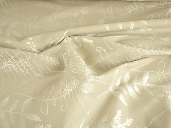 Tkanina obrusowa  z bawełną "Liść paproci" - szerokość 280 cm