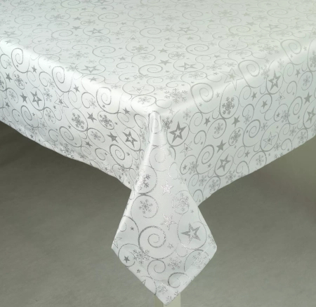 Obrus świąteczny Srebrny dzwonek - podszyty