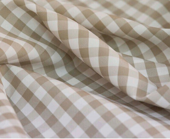 Tkanina obrusowaw kratkę 1x1 cm - beżowa