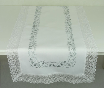 Bieżnik haftowany z gipiurą  60x120 cm - 6967