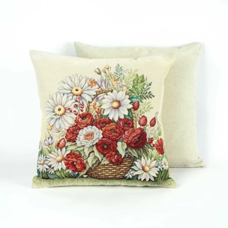 Poszewka gobelinowa Bukiet w koszyku 016