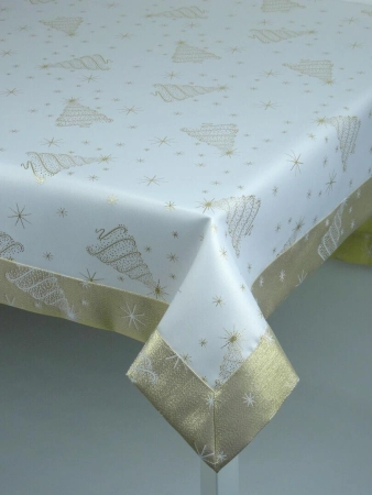 Obrus świąteczny "Choinka 2174 złoty" - mankiet
