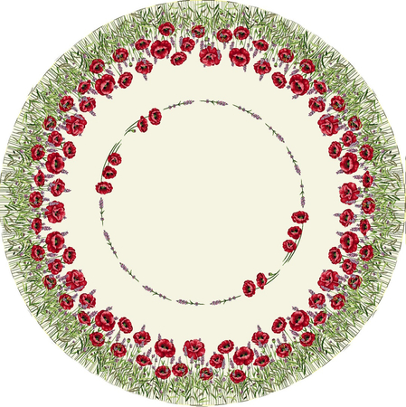 Obrus gobelinowy okrągły 131 - średnica  140 cm
