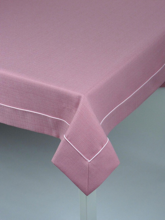 Obrus gładki "Alex" różowy - mankiet z wypustką , Kwadrat 110 x 110 cm