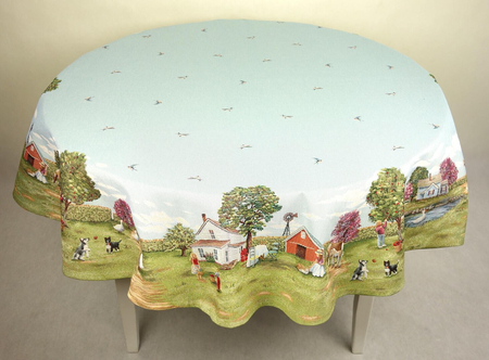 Obrus gobelinowy okrągły  Lato - średnica  165 cm