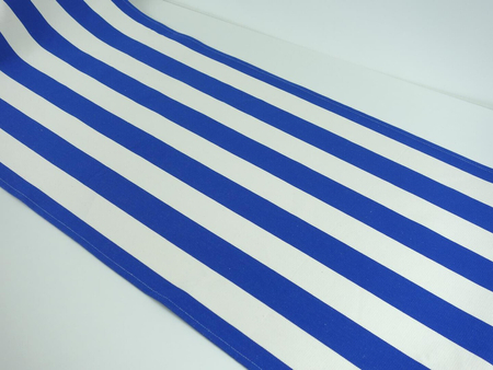 Tkanina leżakowa "Pasy" - szafirowe