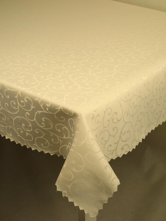 Obrus "Mały powój" ekri - ząbek