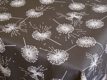 Tkanina obrusowa  "Dmuchawce grafit"