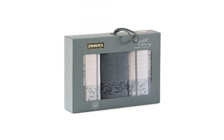 Komplet kuchenny Jarzębina szara 50x70 cm 3 szt.