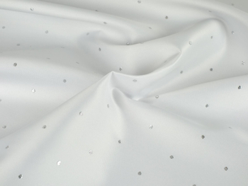 Tkanina obrusowa plamoodporna "Srebrna kropka"