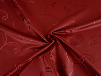 Tkanina obrusowa plamoodporna "Powój bordowy"