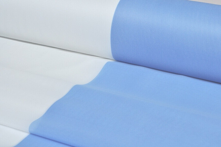 Tkanina flagowa kościelna w barwy maryjne szer. 80 cm