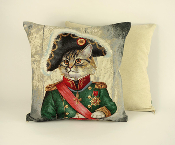 Poszewka gobelinowa - Kot Napoleon